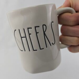 Rae Dunn Artisan Collection Magenta Cheers Large Letter Mug